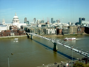 view on the Thames from Tate Modern's café